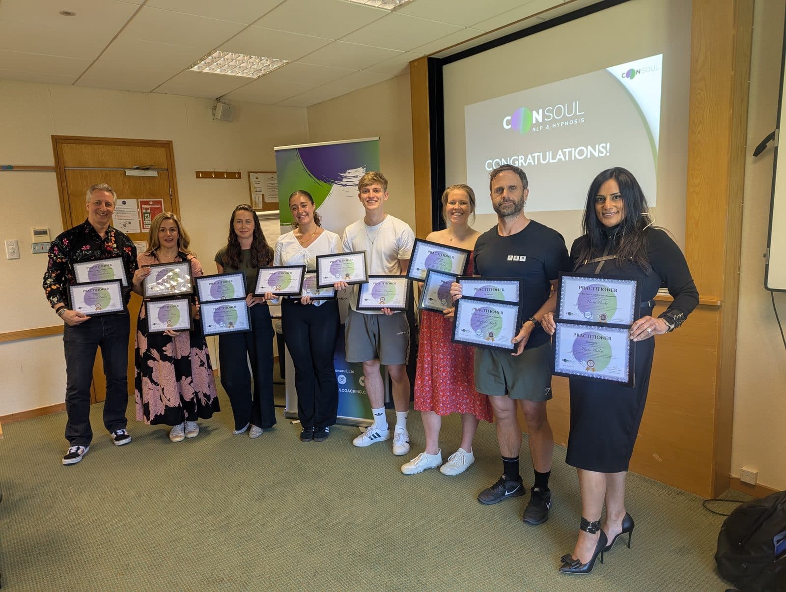 NLP & Hypnosis Practitioner cohort at Missenden Abbey, 2025